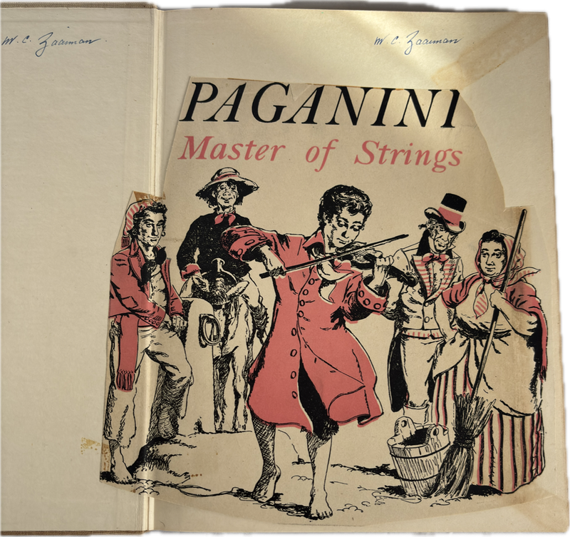 Old Book Paganini 1952 1st Edition Illustrated by Henry Gillette