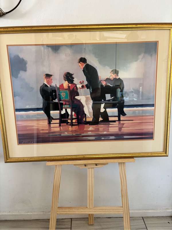 Jack Vettriano Art Print Elegy for the Dead Admiral Framed Glass 68xm x 90xm