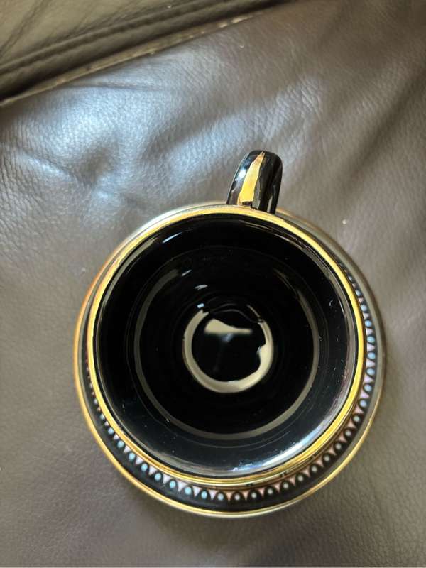 Cup and Saucer Handmade in Greece 24Carat  Gold