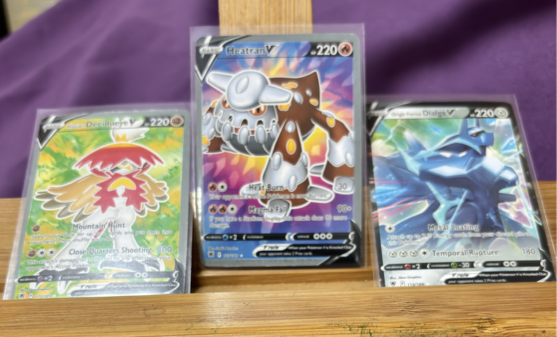 Pokemon 2022 Full Art Heatran V 165/189, Hisuian 173/189 & Dialga V 113/189 Astral Radiance