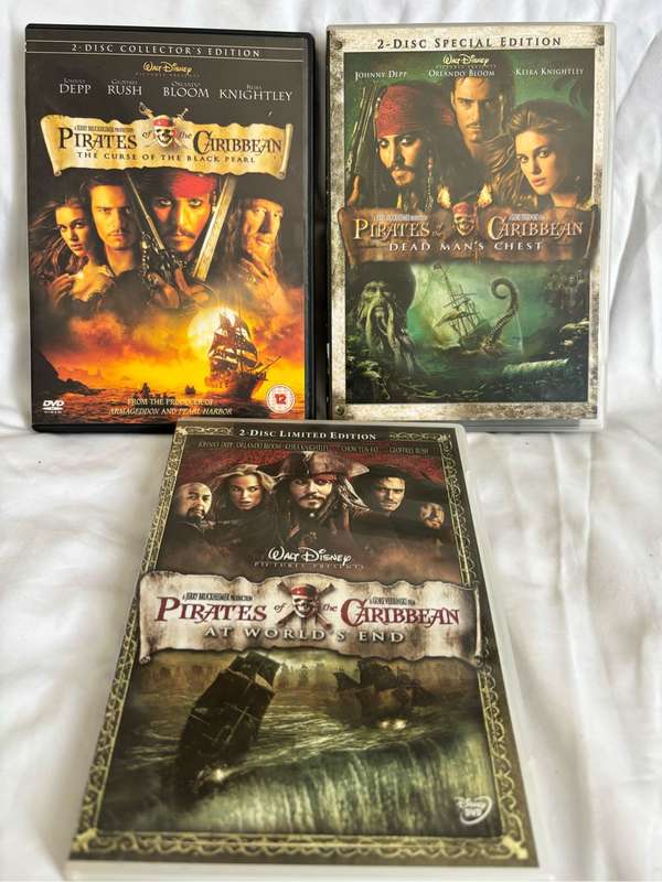 Pirates of the Caribbean All Three Special Edition 2 Disc Versions DVD