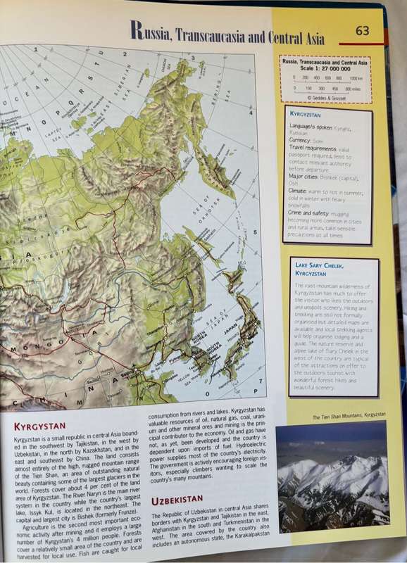 Travellers Atlas of the World by Geddes & Grosset 35cm x 26cm