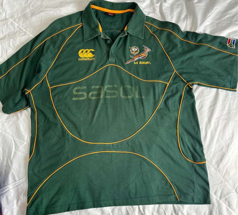 Springbok Vintage Classic Jersey XXXL size Canterbury Embroidered Patches