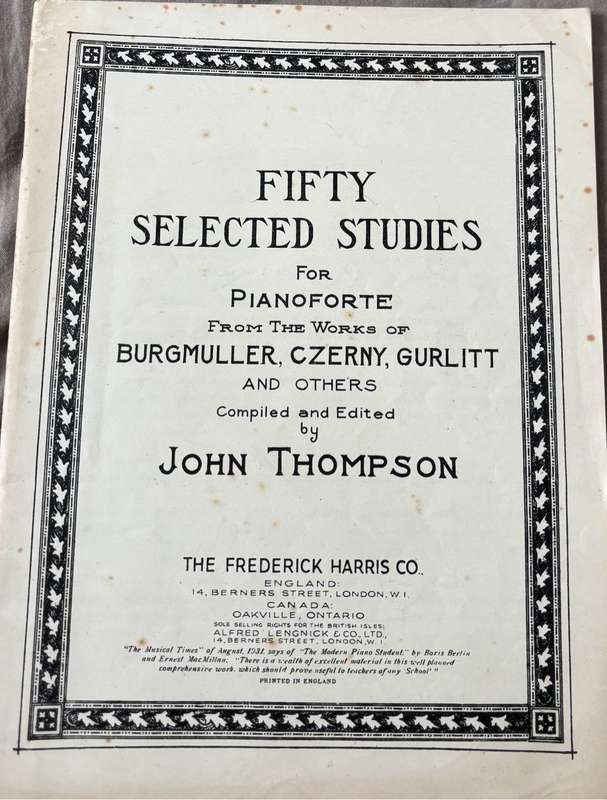 Piano lessons Sheet Music x 5 Books Lot Classical Training