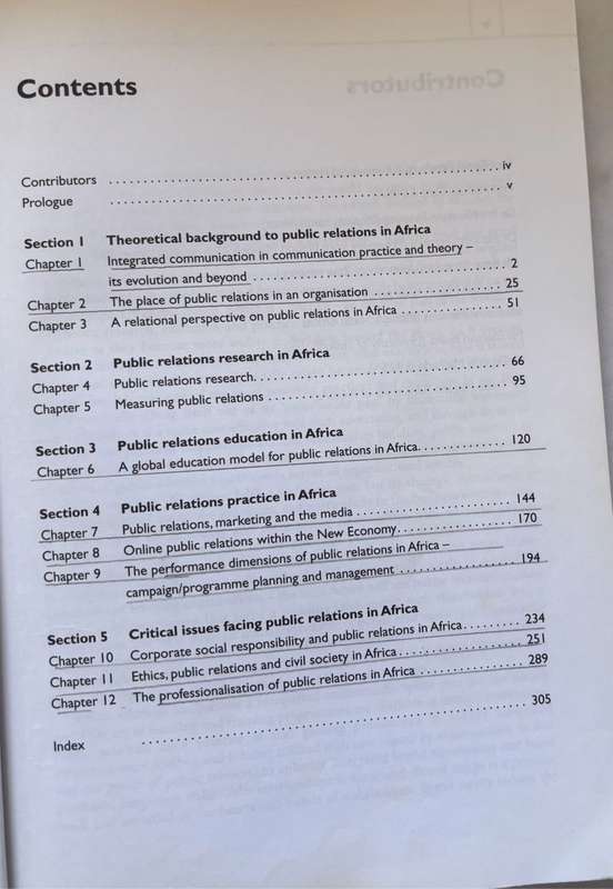 Public Relations African Perspectives R Rensburg , M Cant