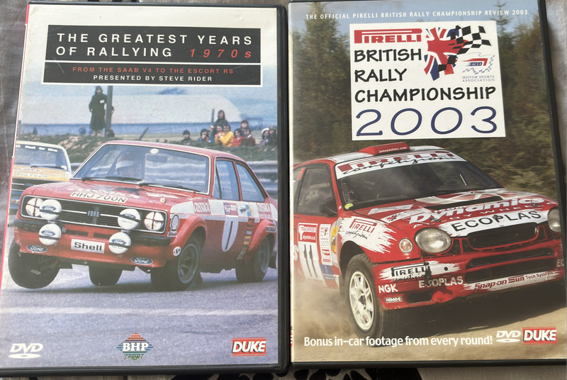 Motor Sports DVD x 2 British Rally Championship 2003 & Greatest Years of Rallying 1970s