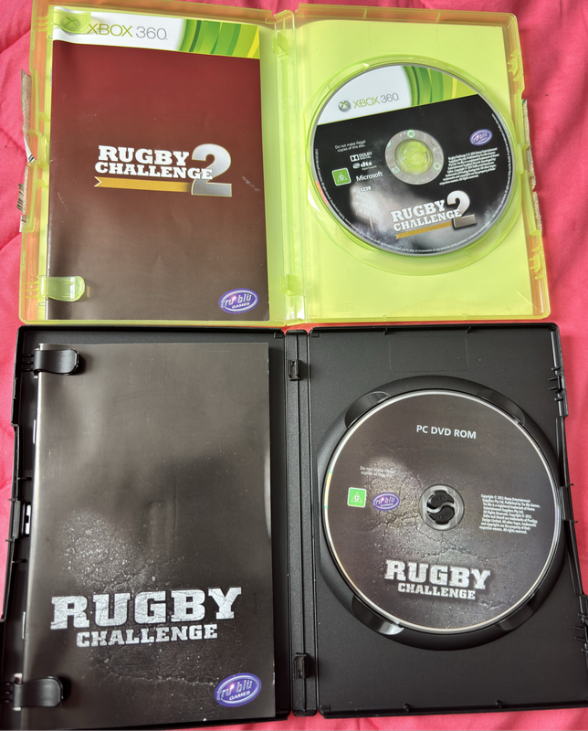 X Box 360 Jonah Lomu Rugby Challenge 2 & extra PC DVD Rugby Challenge