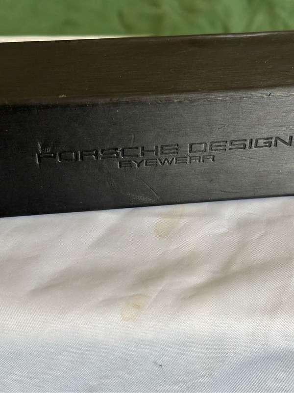 Porsche Design Sunglasses Eyeglasses Hard Case Box Gift Box Holder Only Black Leather Suede