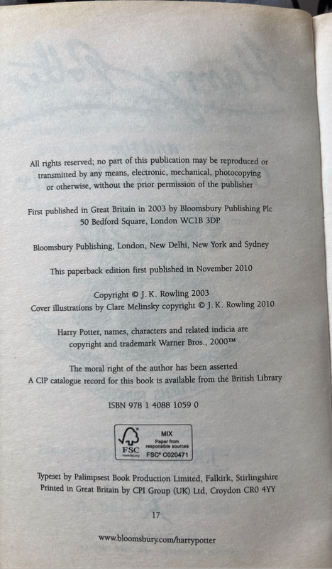 Harry Potter 3 Books Lot Philosophers Stone, Prisoner of Azkaban, Order of Phoenix 2010