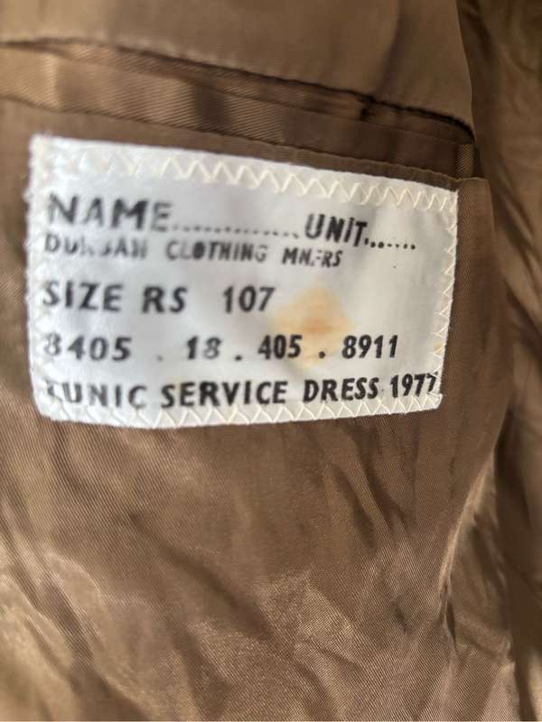 SANDF Blazer Jacket Army Issue 1977 Uniform