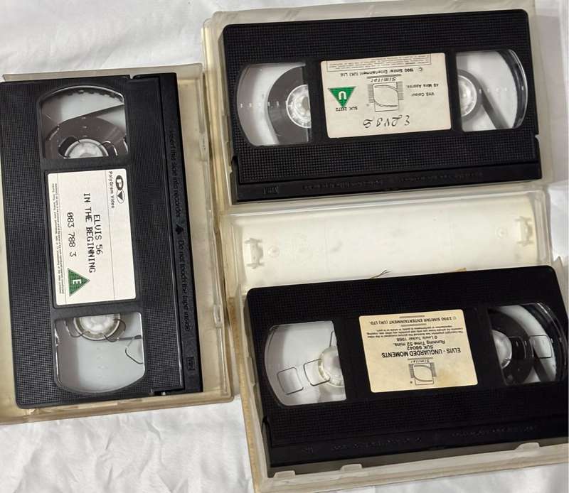 Elvis Presley VHS 1956 In the Beginning and Double Feature