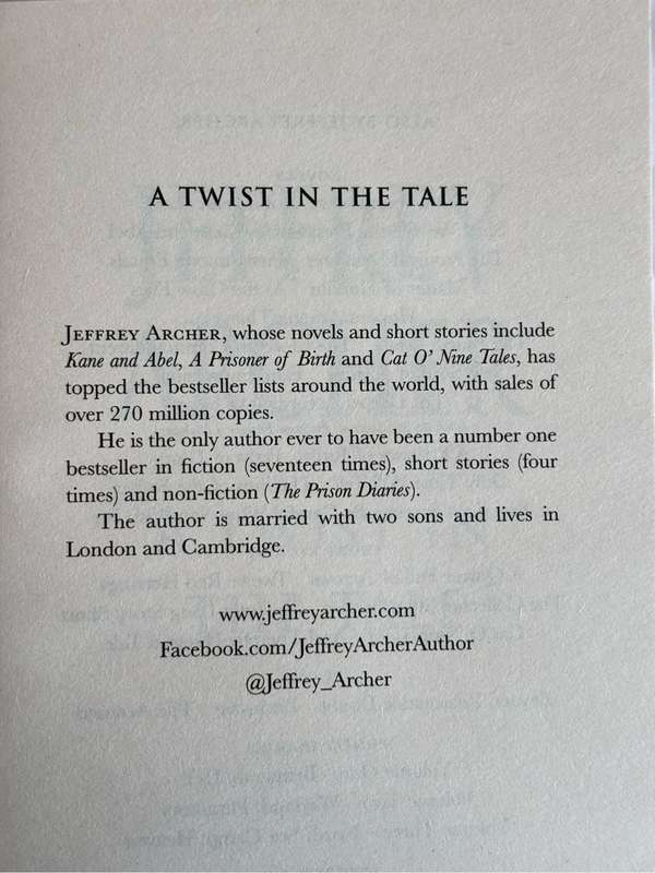 Jeffrey Archer Three Books Lot
