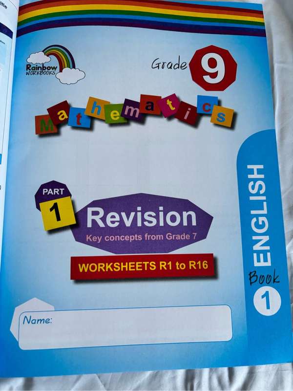 Two books Mathematics in English Grade 9 Book 1 and Book 1