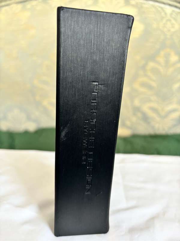 Porsche Design Sunglasses Eyeglasses Hard Case Box Gift Box Holder Only Black Leather Suede