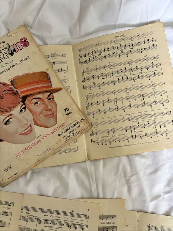 Mary Poppins x 1, Sound of Music x 3 Sheet Music Lot Original 1963/64
