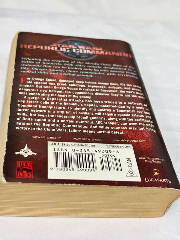 Book Star Wars Republic Commando Triple Zero Karen Traviss