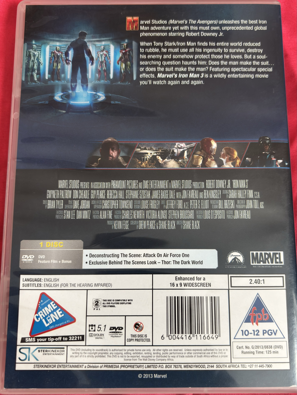 Iron Man DVD 1,2 &3 Lot Collection