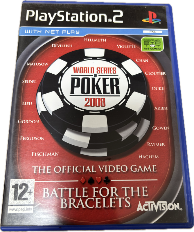 PS2 World Series of Poker 2008 Official Game & Manual