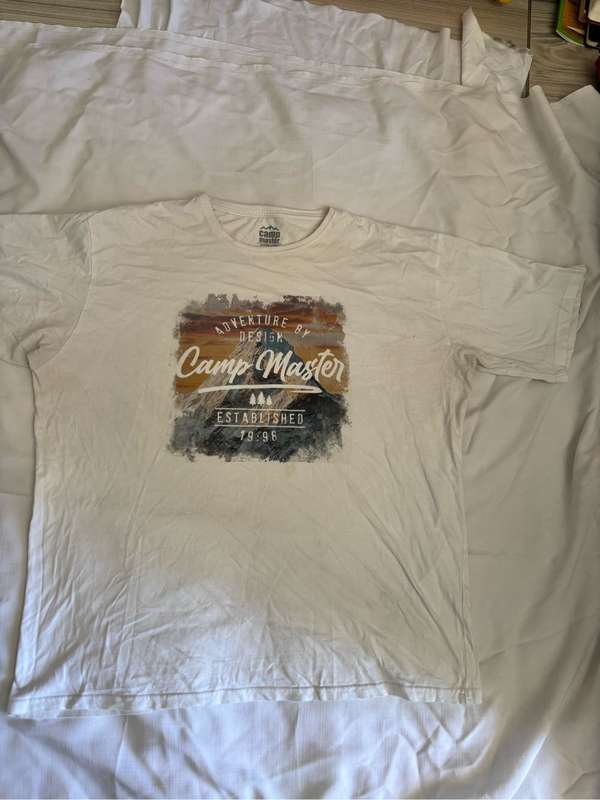 Lot of Two Camp master Graphics T-shirts XXXL white and red