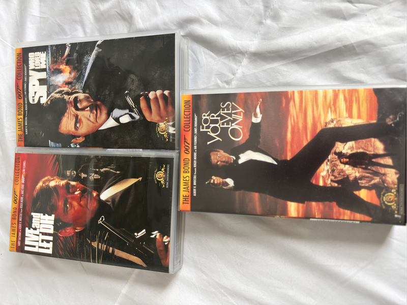 James Bond Roger Moore 3 x VHS one Sealed New