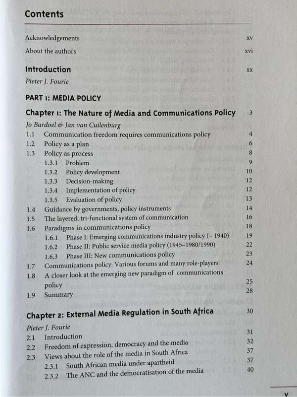 Media Studies Policy Management and  2nd Edition Volume 2, Pieter Fourie