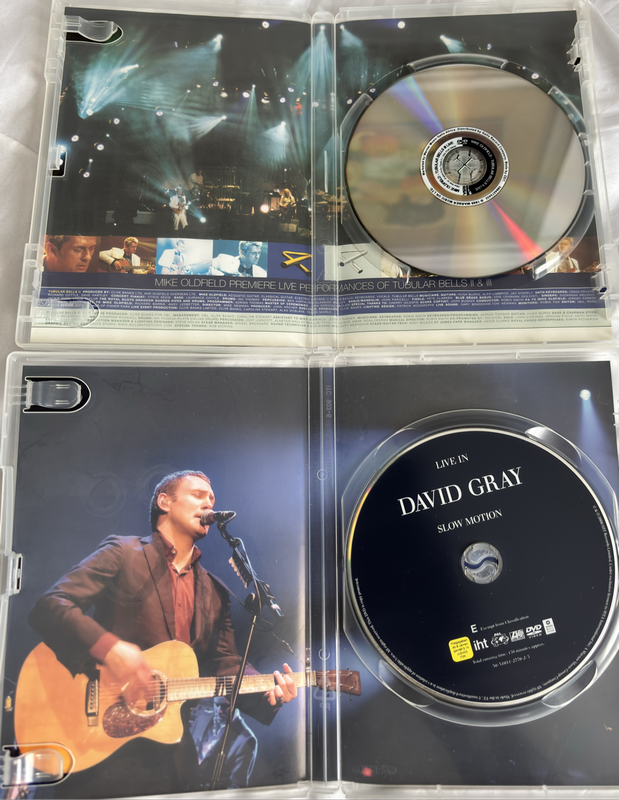 Music DVDs x 2 Mike Oldfield & David Gray Live