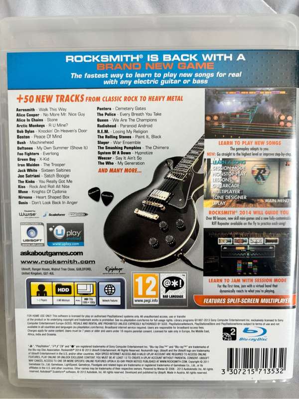 PS 3 Bundle Lot Rocksmith 2014, Major League Baseball 2K11, Phineas and Ferb Disney