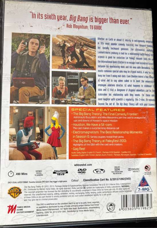 The Big Bang Theory TV Series Season 1 - 7 Collection