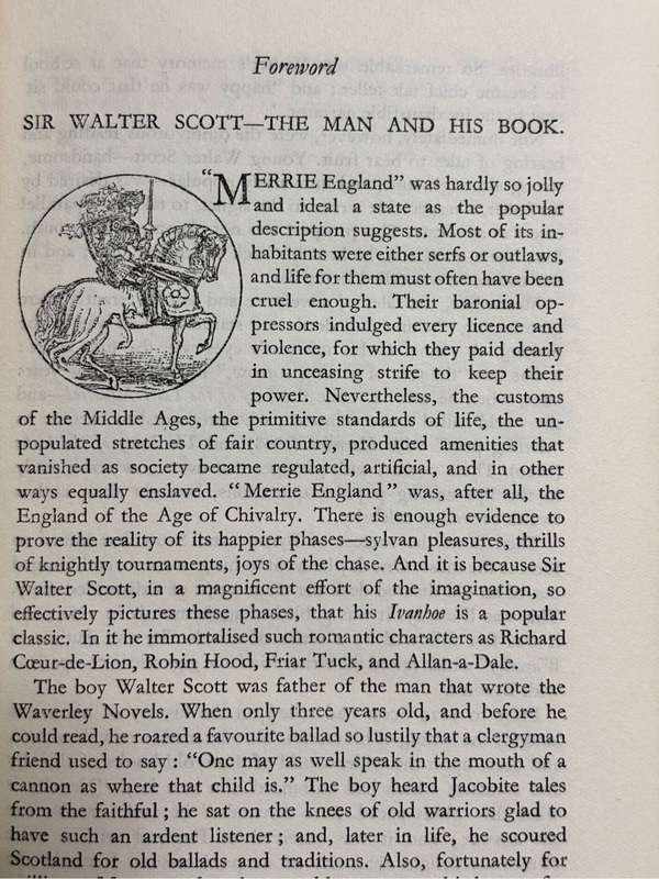 Ivanhoe by Sir Walter Scott, Rare 1st Edition 1933 London