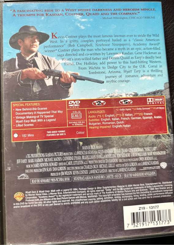 Western DVDs x 2 Wyatt Earp & The Assassination of Jesse James