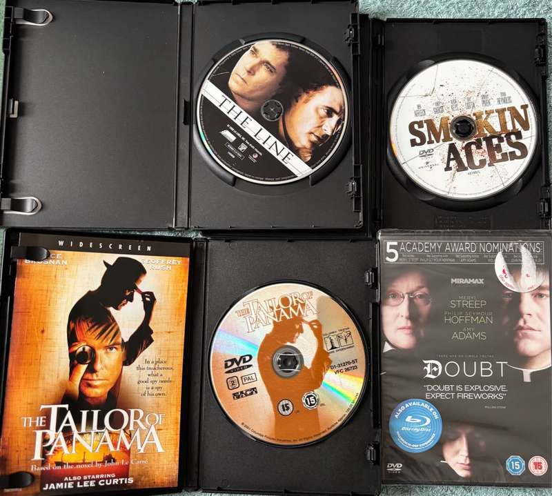 Movie Lot x 4, Smoking Aces, The Line, Dount sealed new & Tailor of Panama DVD