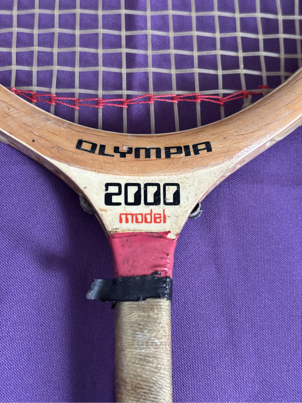 Wood Olympia 2000 model Racket with Wood Press Frame