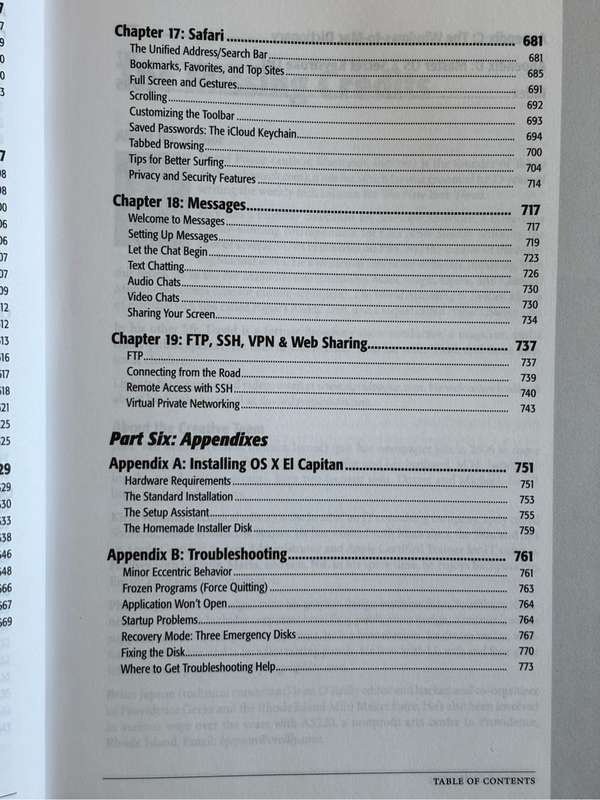 OS X El Capitan the missing manual David Pogue Book
