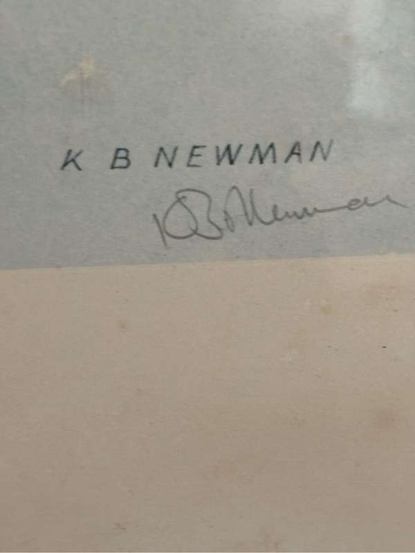 Kenneth Newman Photolithographic Print Two Eagles