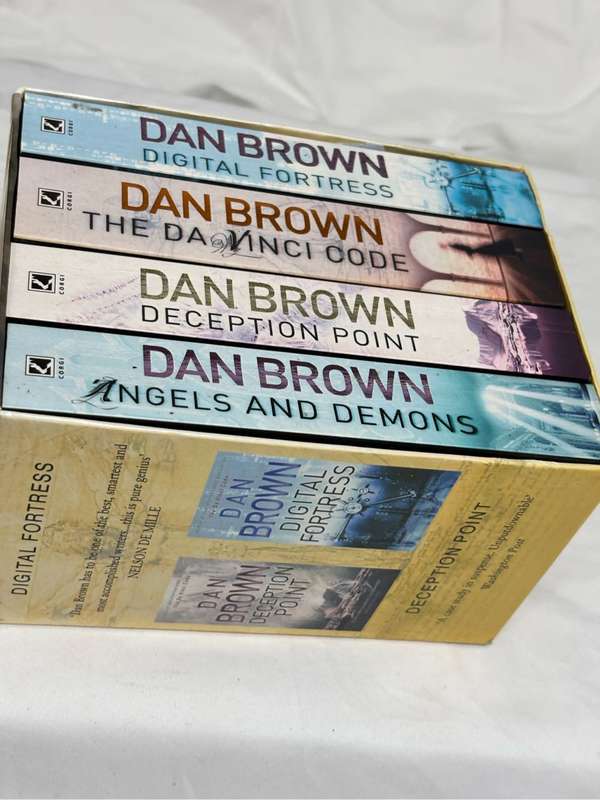 Dan Brown 4 Books in Box Digital Fortress, Davinci Code, Deception Point Angels and Demons