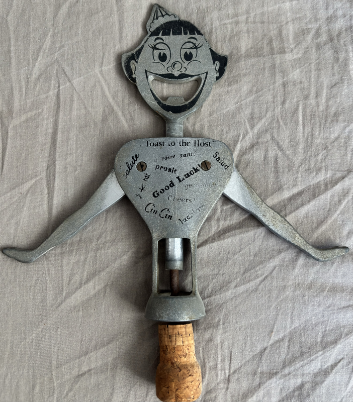Barmaid Opener Metal Made in Italy Rare Collectable Engraved