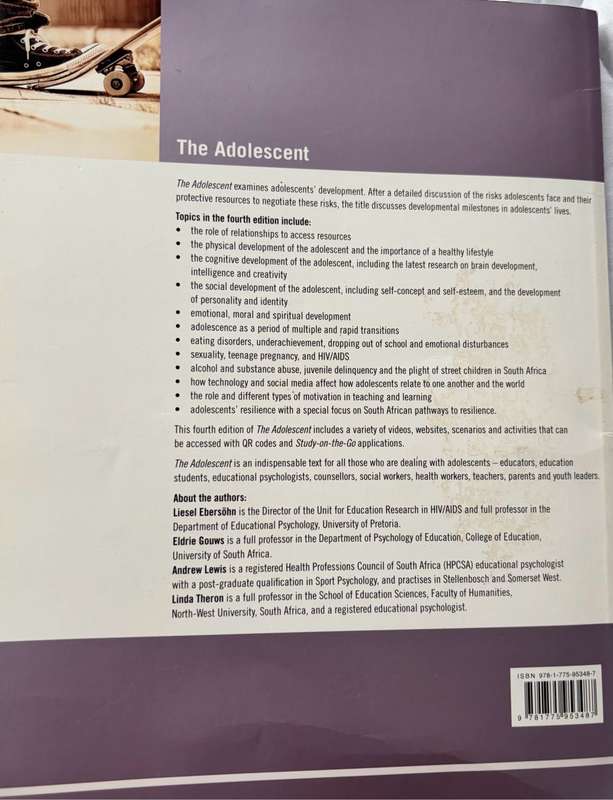 The Adolescent Fourth Edition Edited by E Gouws Pearson