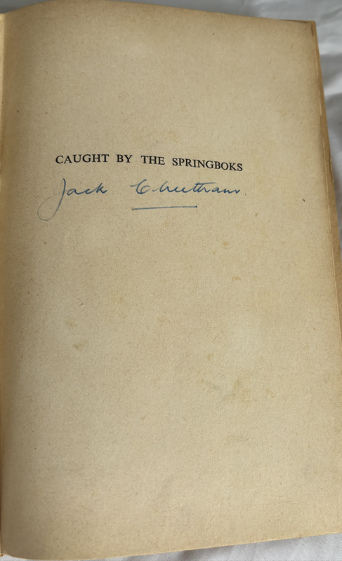 Old Cricket Caught by the Springboks Australia tour Signed 1st Edition 1952/3