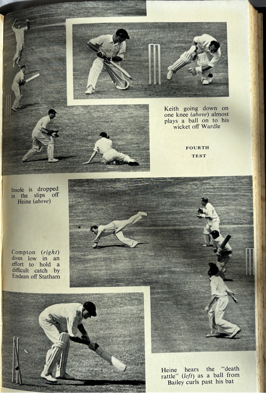 Old 1st Edition Cricket England vs South Africa 1955 Signed Bruce Harris