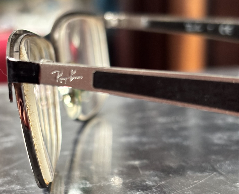 Ray-Ban Eyewear Eyeglass Silver and Black small RB 1052 4055 49-15 130