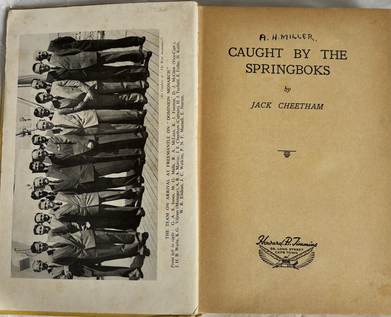 Old Cricket Caught by the Springboks Australia tour Signed 1st Edition 1952/3