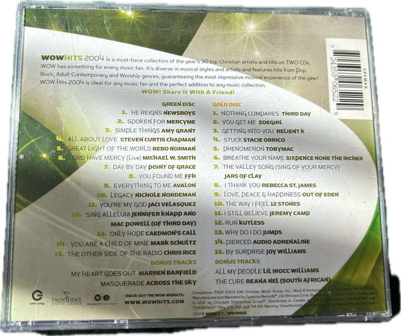 Music CD x 3, Wow Hits 2004,2006 & 2009 Collectable