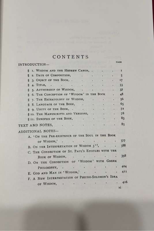 The Book of Wisdom: With Introduction And Notes by A T S Goodrick