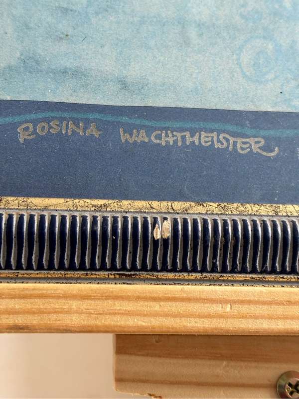 Rosina Wachtmeister mixed media print 1994 signed 57cm x 47cm with Frame