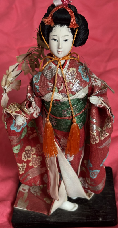 Old Japanese Geisha Doll 25cm tall Oriental