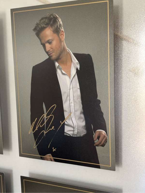 Westlife Four Individual Photos Signed in Glass Framed 60cm x 49cm including frame