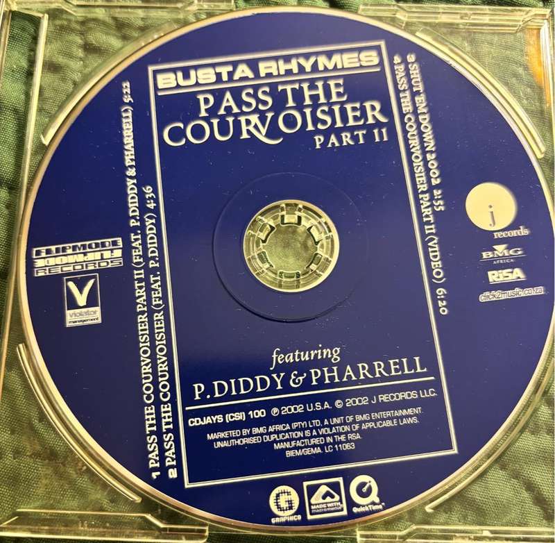 Busta Rhymes CD Pass the Courvoisier Part 2 O Diddy Pharrell 2002