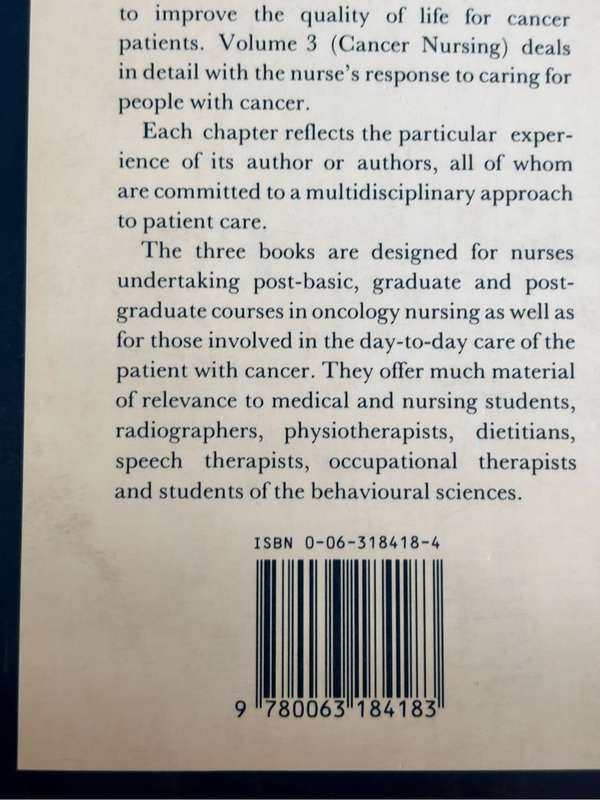 Oncology for Nurses Volume 2, Care and Support Robert Tiffany
