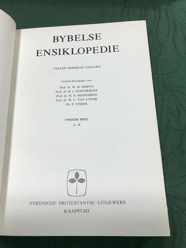 Bybelse Ensiklopedie 2de deel J-Z Prof dr W H Gispen