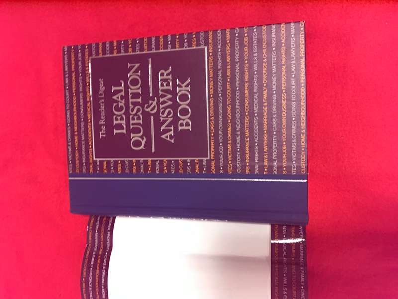 The Readers Digest Legal Question and Answer Book Jan Bowen Hardcover Vintage